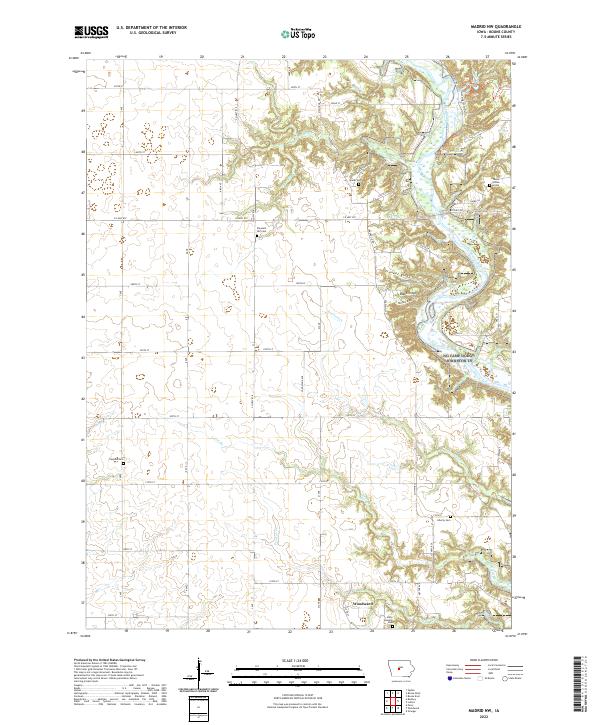 Madrid NW, IA — USGS 7.5-minute topo (2022)