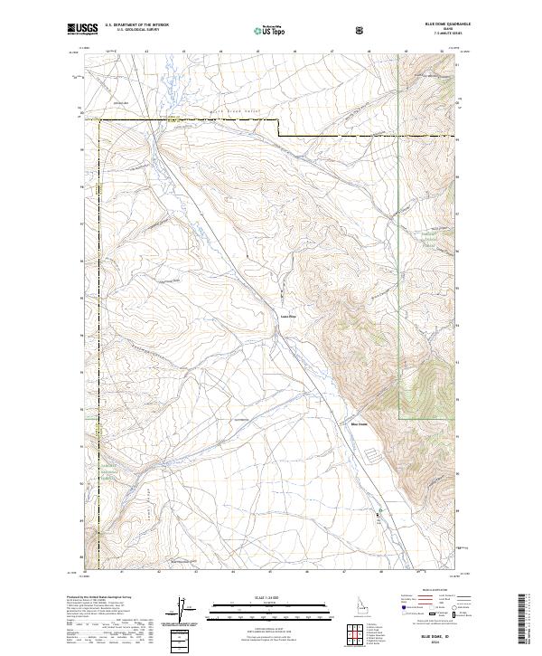 Blue Dome, ID — USGS 7.5-minute topo (2024)