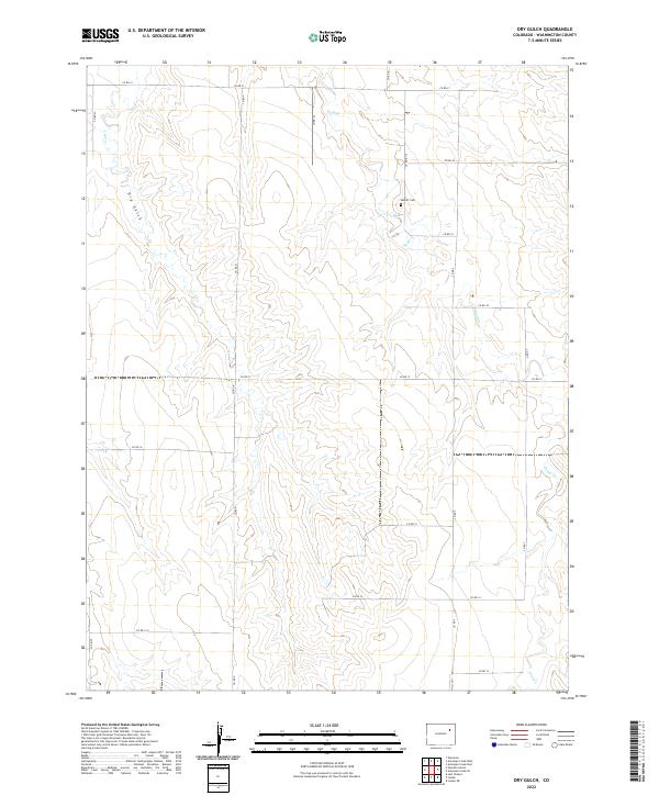 Dry Gulch, CO — USGS 7.5-minute topo (2022)