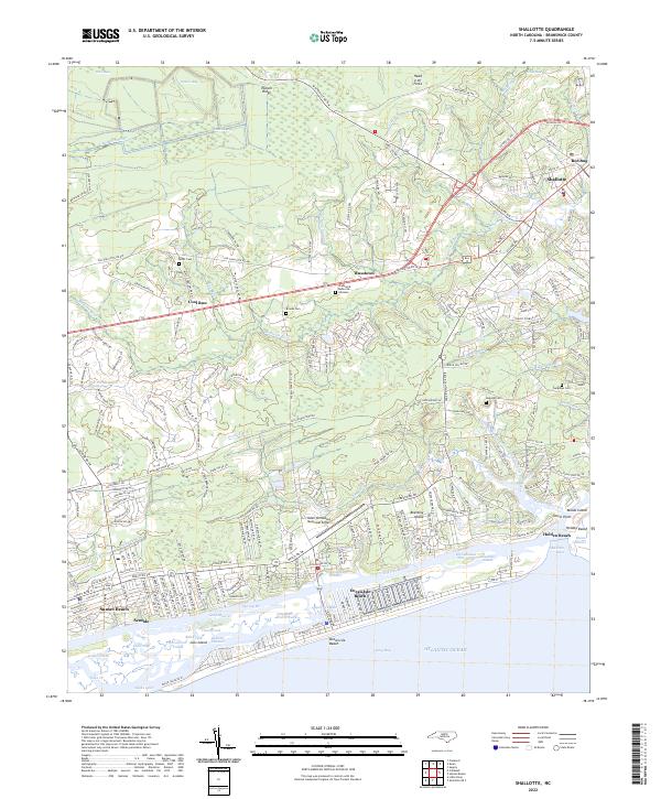 Shallotte, NC — USGS 7.5-minute topo (2022)