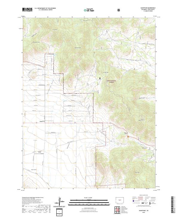 Glentivar, CO — USGS 7.5-minute topo (2022)