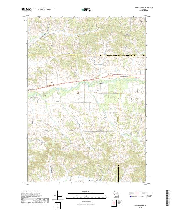 Rossman Creek, WI — USGS 7.5-minute topo (2022)