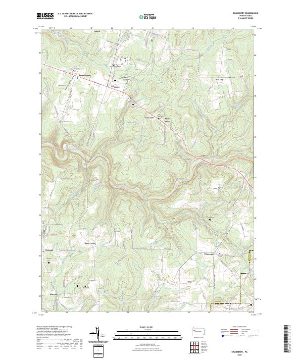 Cranberry, PA — USGS 7.5-minute topo (2023)