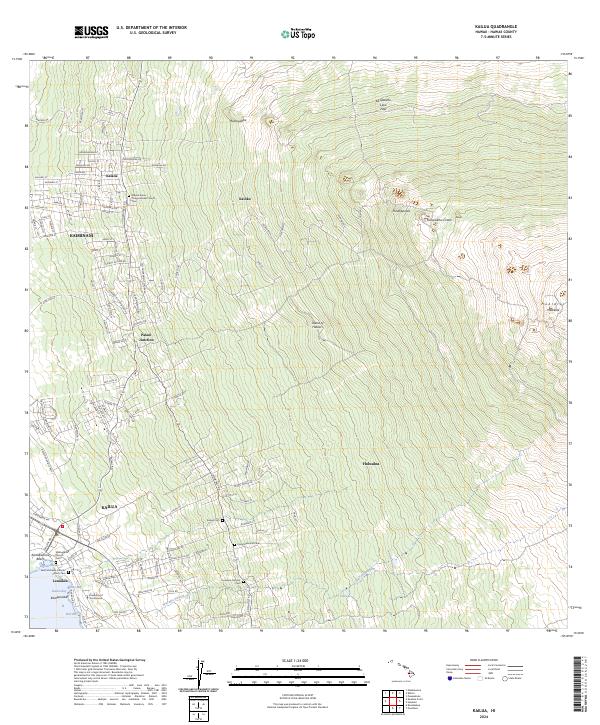 Kailua, HI — USGS 7.5-minute topo (2024)