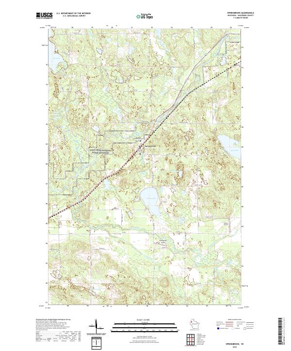 Springbrook, WI — USGS 7.5-minute topo (2022)