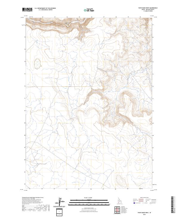 Piute Basin West, ID — USGS 7.5-minute topo (2023)