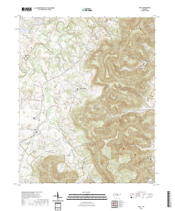 Viola, TN — USGS 7.5-minute topo (2022)