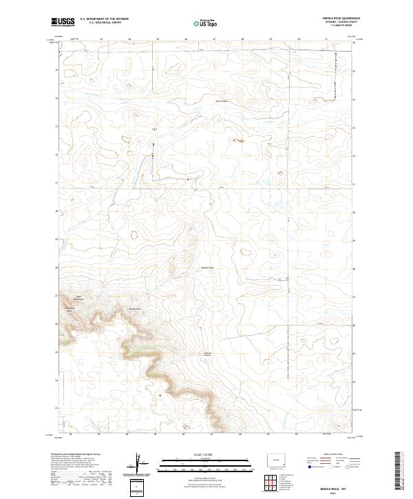 Needle Rock, WY — USGS 7.5-minute topo (2021)