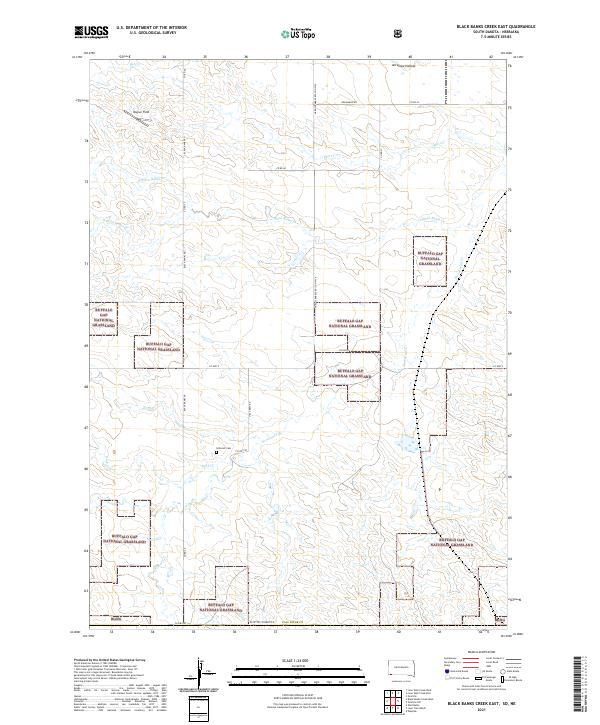 Black Banks Creek East, SD-NE — USGS 7.5-minute topo (2021)