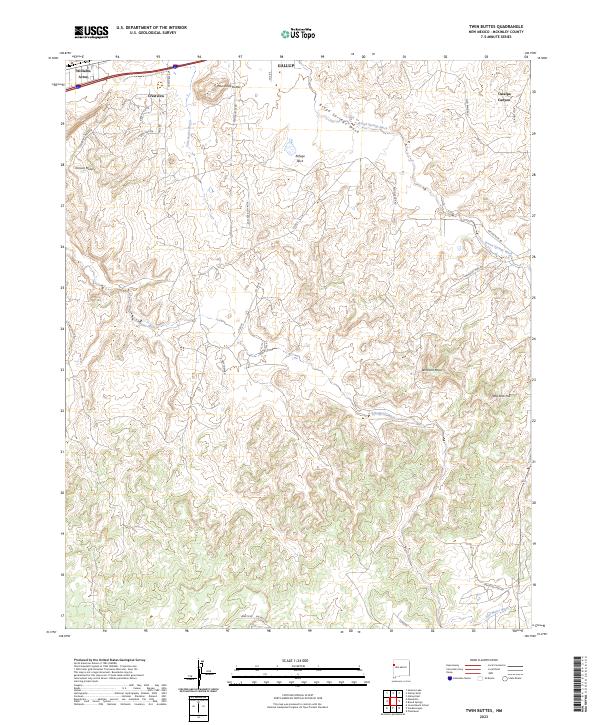 Twin Buttes, NM — USGS 7.5-minute topo (2023)