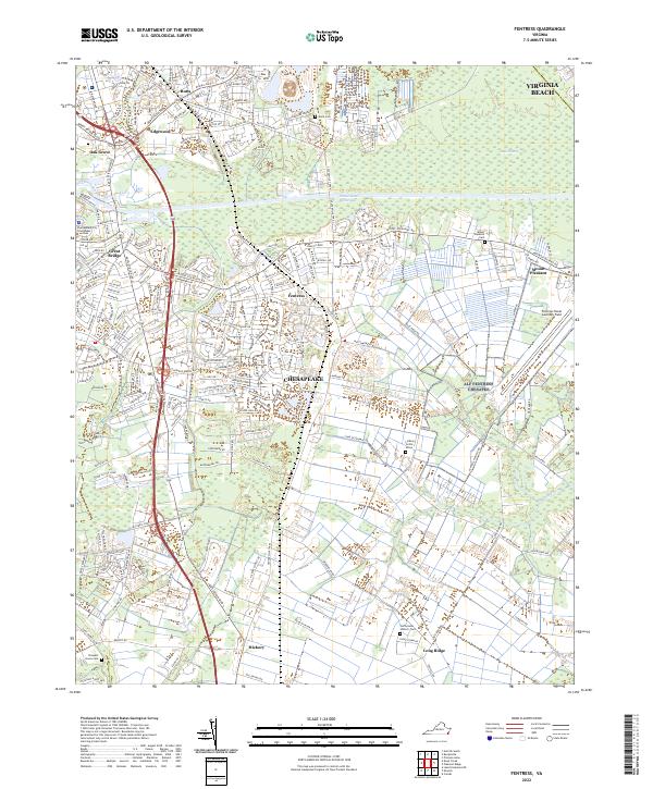 Fentress, VA — USGS 7.5-minute topo (2022)