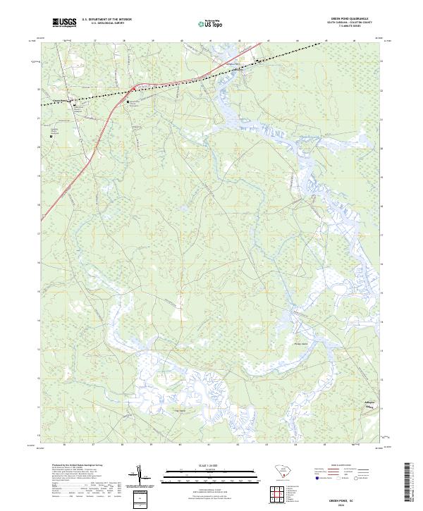 Green Pond, SC — USGS 7.5-minute topo (2024)