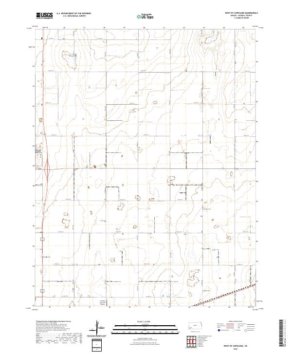 West of Copeland, KS — USGS 7.5-minute topo (2022)
