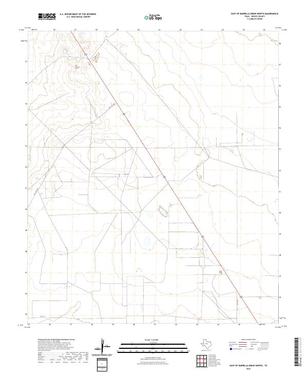 East of Barrilla Draw North, TX — USGS 7.5-minute topo (2022)