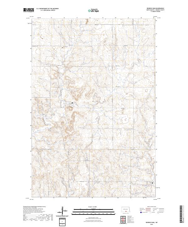 Rohrich Dam, ND — USGS 7.5-minute topo (2024)