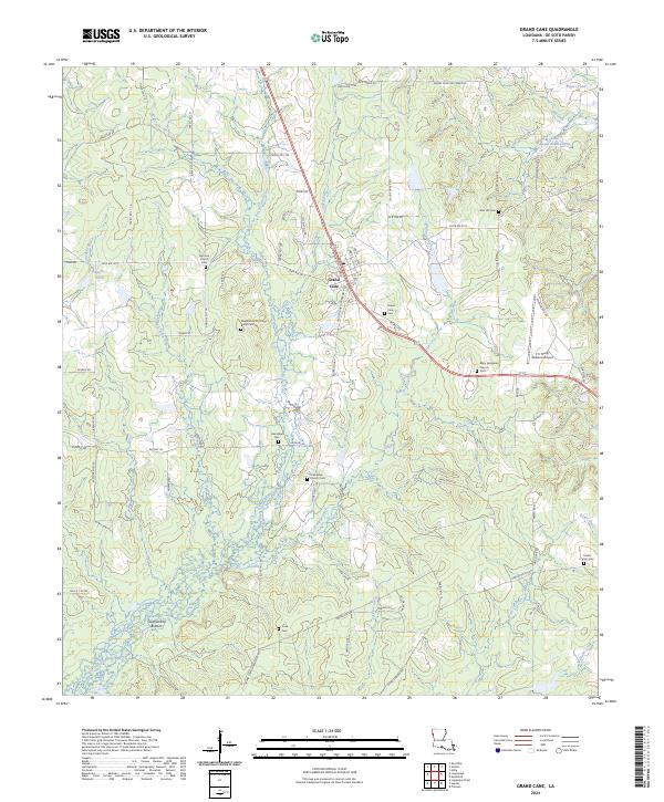 Grand Cane, LA — USGS 7.5-minute topo (2024)