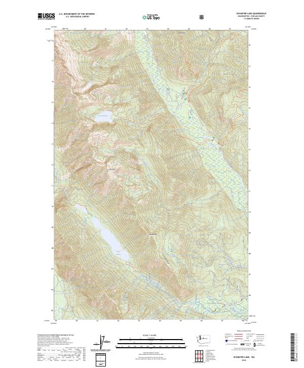 Schaefer Lake, WA — USGS 7.5-minute topo (2023)