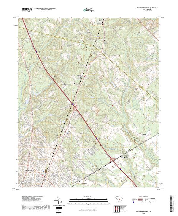 Orangeburg North, SC — USGS 7.5-minute topo (2024)