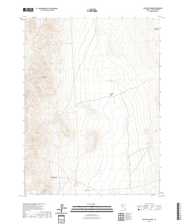 Sage Hen Spring, NV — USGS 7.5-minute topo (2021)