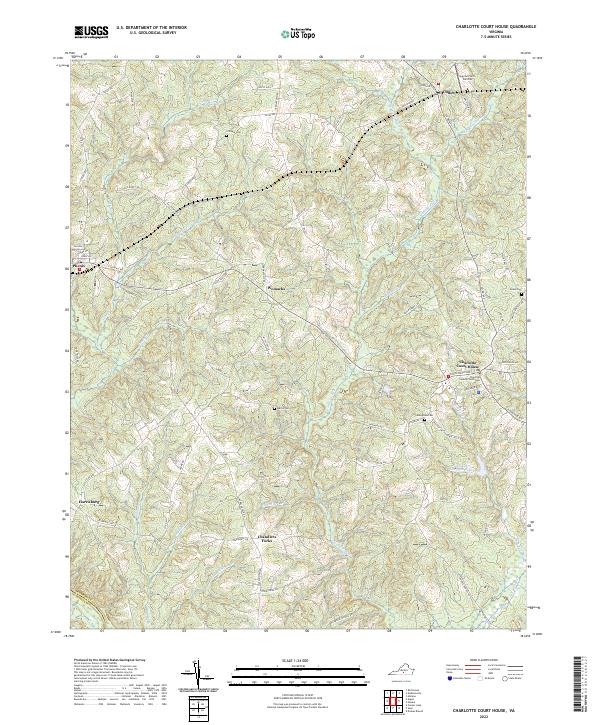 Charlotte Court House, VA — USGS 7.5-minute topo (2022)