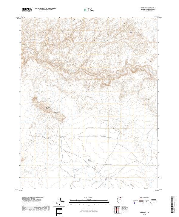 Tse Esgizii, AZ — USGS 7.5-minute topo (2021)