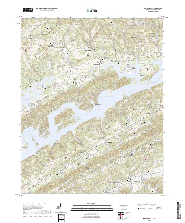 Maynardville, TN — USGS 7.5-minute topo (2022)