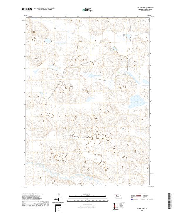 Square Lake, NE — USGS 7.5-minute topo (2021)