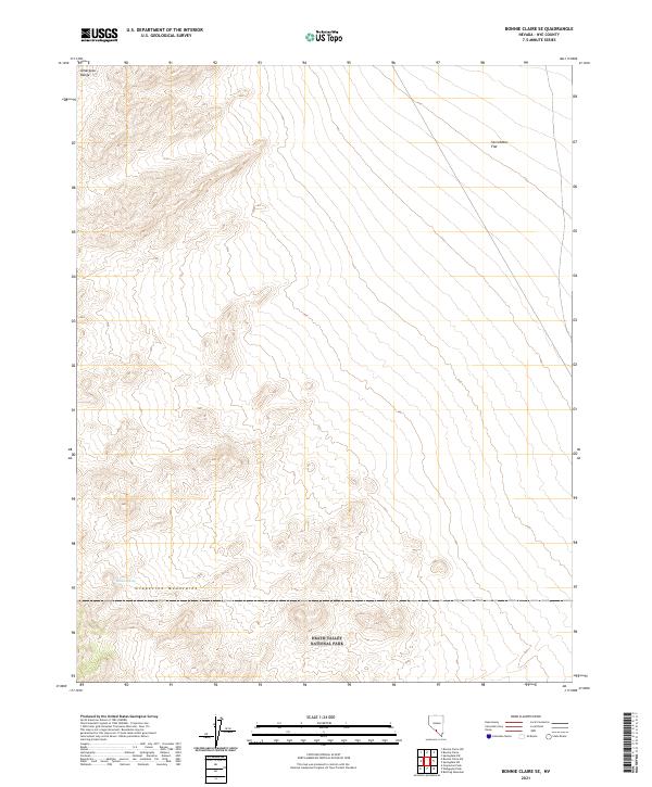 Bonnie Claire SE, NV — USGS 7.5-minute topo (2021)