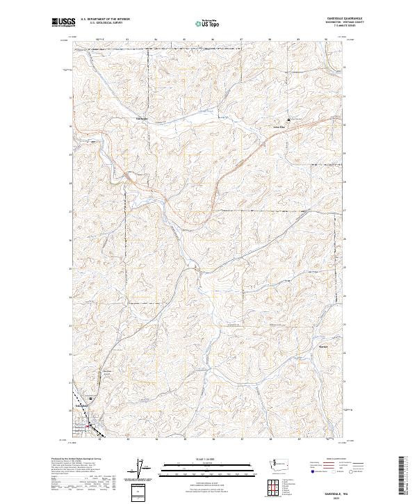 Oakesdale, WA — USGS 7.5-minute topo (2023)