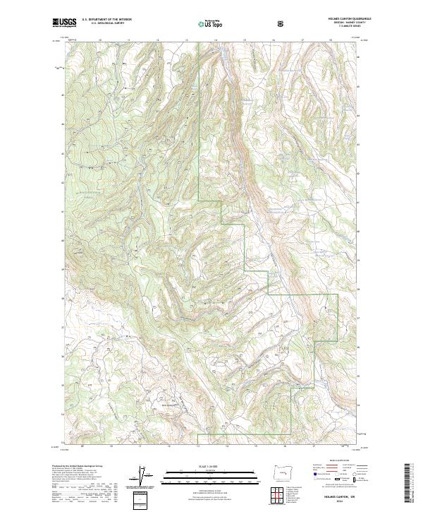 Holmes Canyon, OR — USGS 7.5-minute topo (2024)