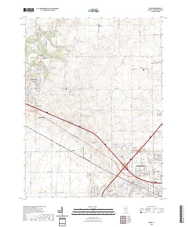 Rising, IL — USGS 7.5-minute topo (2024)
