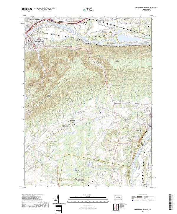 Montoursville South, PA — USGS 7.5-minute topo (2023)