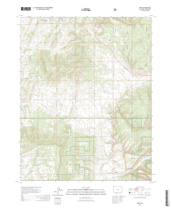 Edith, CO-NM — USGS 7.5-minute topo (2026)