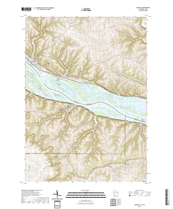 Cassville, WI-IA — USGS 7.5-minute topo (2022)