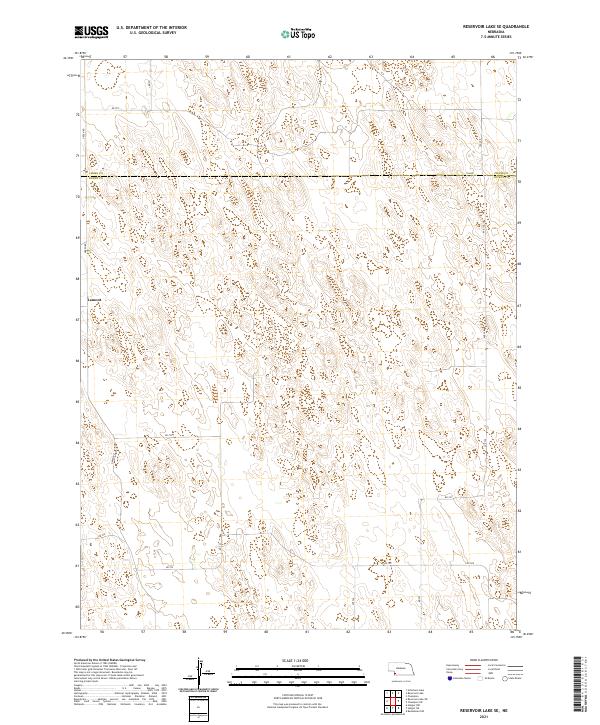 Reservoir Lake SE, NE — USGS 7.5-minute topo (2021)