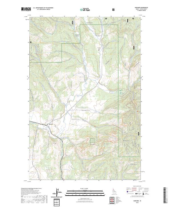 Harvard, ID — USGS 7.5-minute topo (2024)