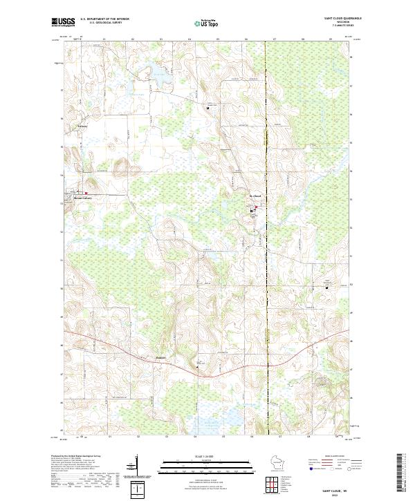 Saint Cloud, WI — USGS 7.5-minute topo (2022)