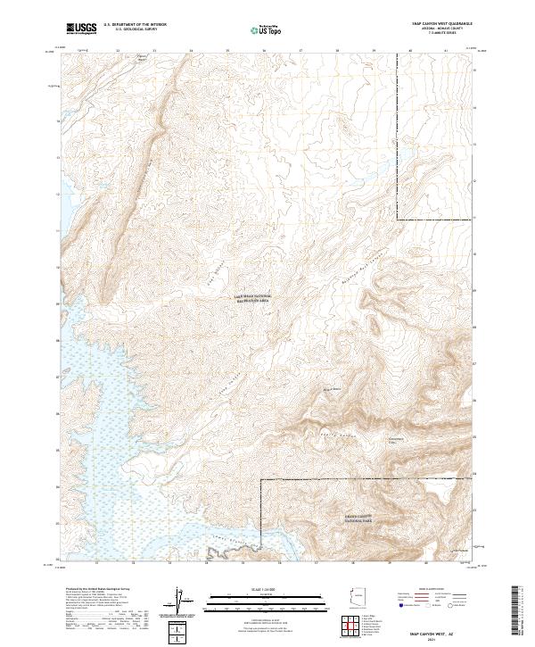 Snap Canyon West, AZ — USGS 7.5-minute topo (2021)