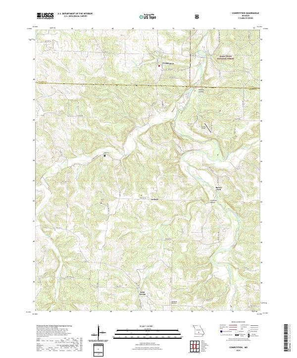 Competition, MO — USGS 7.5-minute topo (2021)