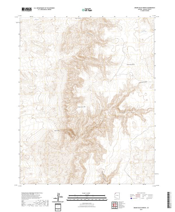 Grand Gulch Bench, AZ — USGS 7.5-minute topo (2023)