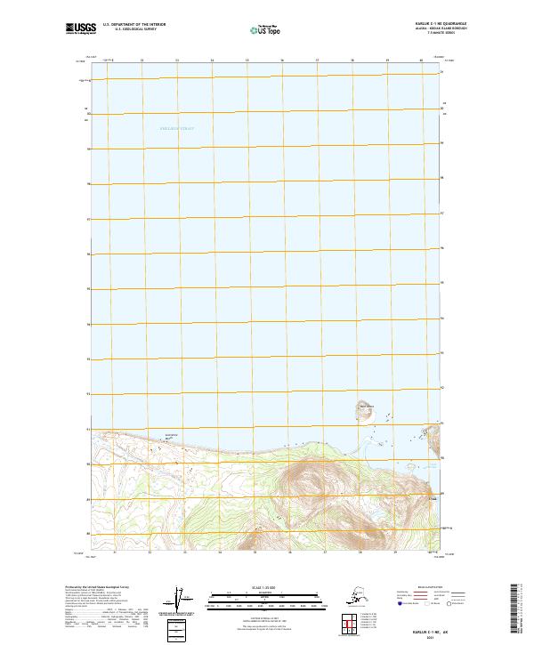 Karluk C-1 NE, AK — USGS 7.5-minute topo (2021)