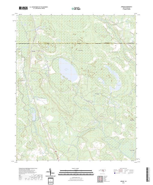 Jerome, NC — USGS 7.5-minute topo (2022)