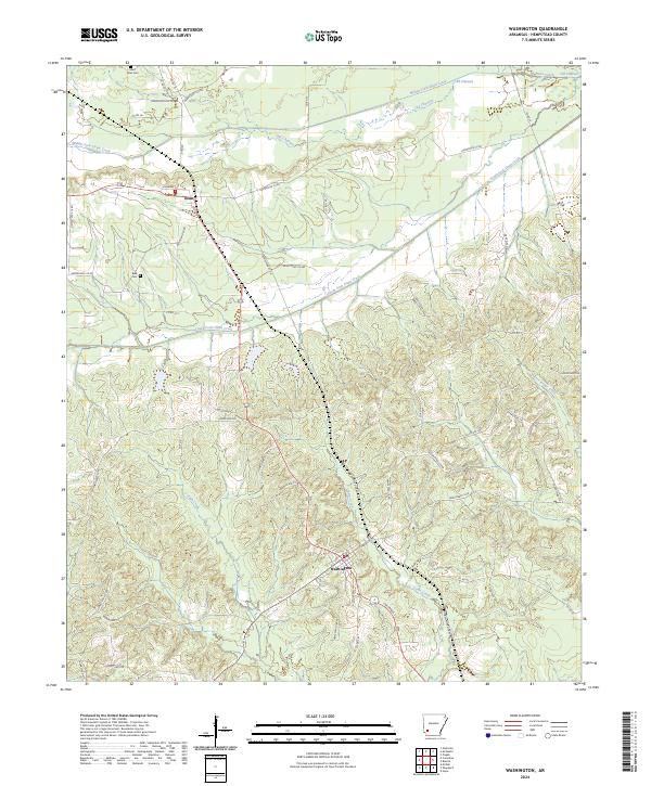Washington, AR — USGS 7.5-minute topo (2024)