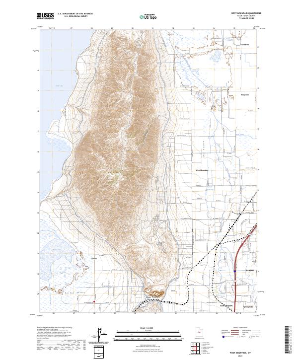 West Mountain, UT — USGS 7.5-minute topo (2023)
