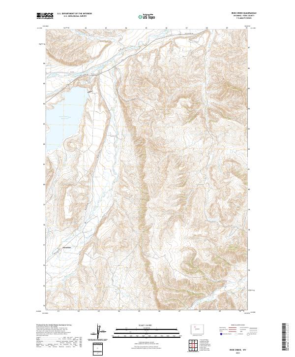 Iron Creek, WY — USGS 7.5-minute topo (2021)