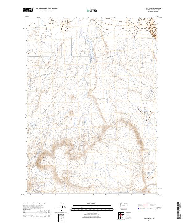 Fish Fin Rim, OR — USGS 7.5-minute topo (2023)