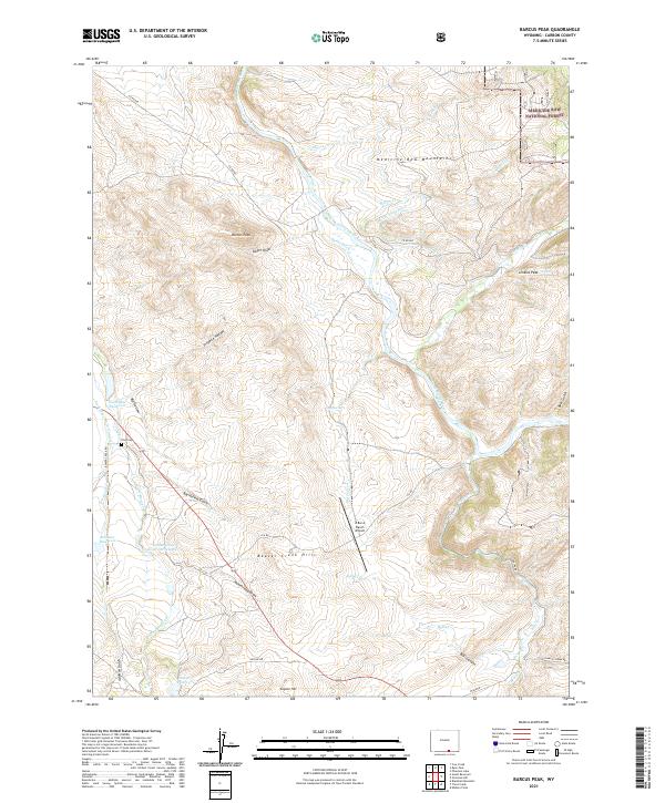 Barcus Peak, WY — USGS 7.5-minute topo (2021)