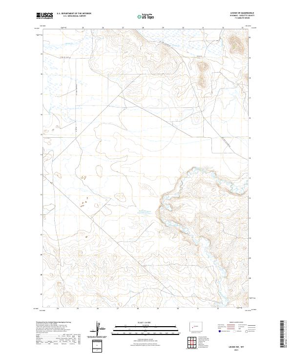 Leckie SW, WY — USGS 7.5-minute topo (2021)