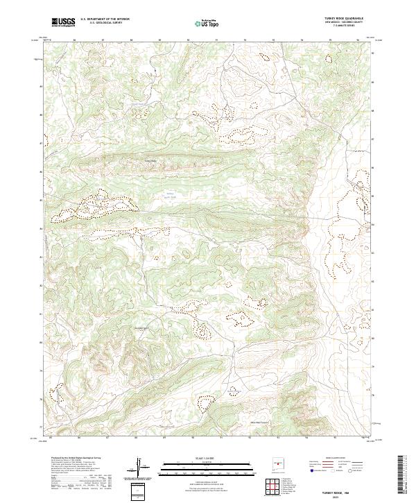 Turkey Ridge, NM — USGS 7.5-minute topo (2023)