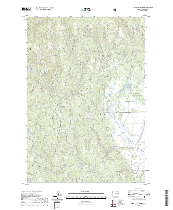 Logan Valley West, OR — USGS 7.5-minute topo (2023)
